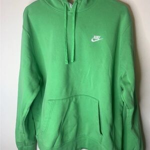 Nike Men's Vibrant Green Hoodie